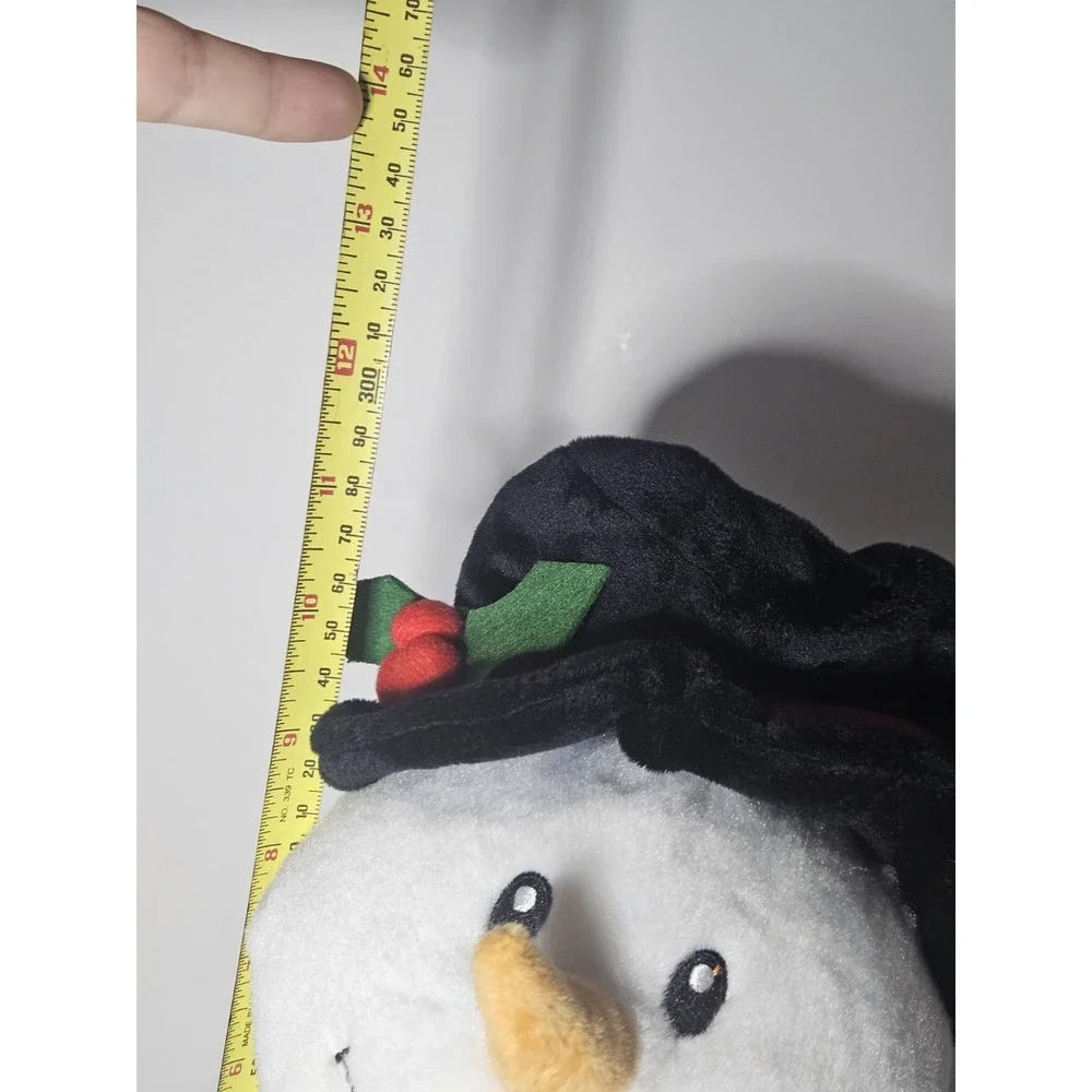 Cuddle Barn Snowglobe Stormy Animated Christmas Snowman Plush Musical Light Up